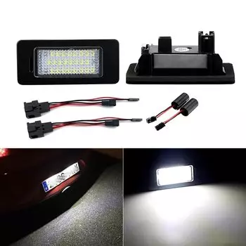 2 шт. для SKODA Rapid Yeti Octavia 3 Superb B6 Fabia для Audi A1 A3 A4 A5 A6 A7 CANbus светодиодная лампа освещения номерного знака