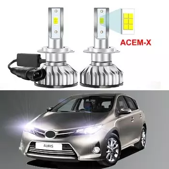 2 шт. для Toyota Auris 2013 2014 2015 2016 2017 2018 HIR2 9012 светодиодный лампы для фар дальнего и ближнего света, светодиодный льные светодиодные фары