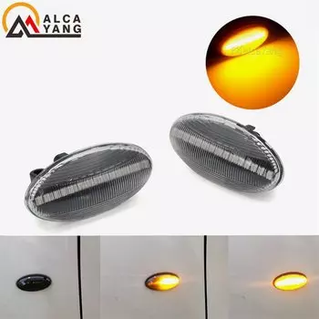 2 шт. для Toyota Aygo Fiat Scudo, динамические светодиодные указатели поворота, боковые габаритные огни, последовательные мигающие лампы