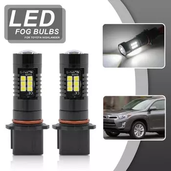 2 шт. для Toyota Highlander 2011 2012 2013 PSX26W 12278, передняя зеркальная противотуманная фара, замена панели CAN-шины