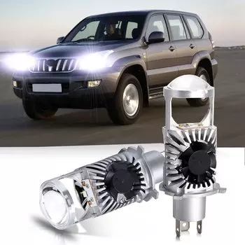 2 шт. для Toyota Prado 120 Series 2002 -2009 дальний/ближний свет H4, объектив проектора 6000 лм