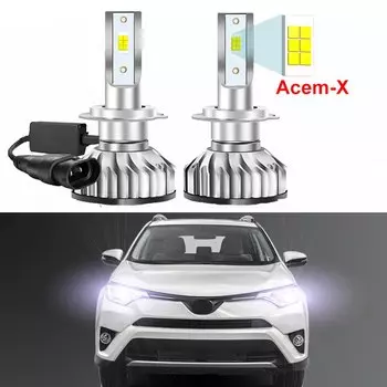 2 шт. для Toyota RAV4 2016 2017 2018 9012 HIR2 светодиодный лампы для фар дальнего и ближнего света светодиодный льные светодиодные фары