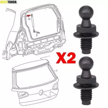 2 шт. для VW Golf 3 4 5 6 7 MK4 MK5 MK6 MK7 кролик капот капот задняя дверь люк крышка багажника винт стойки шпилька с шариком WHT 006580