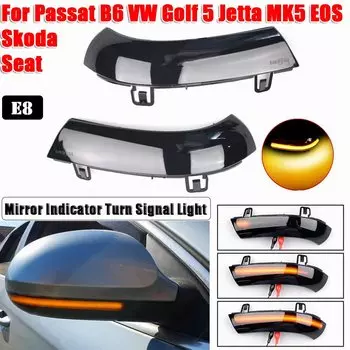 2 шт. для VW GOLF 5 GTI V MK5 Jetta Passat B5.5 B6 Sharan Superb EOS динамический светодиодный указатель поворота, индикатор бокового зеркала