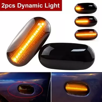 2 шт. дымчатый светодиодный указатель поворота для Mitsubishi Pajero Mirage Legnum Galant 1998-2005, боковой габаритный указатель поворота