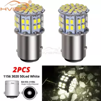 2 шт. габаритные фонари багажника 1156 1157 желтый белый 3020 50SMD светодиодный 12 В сигнальный стоп-сигнал P21W автоматические лампы заднего хода Стайлинг автомобиля