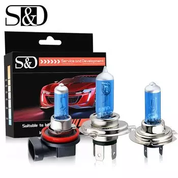 2 шт., галогенная головсветильник лампа H4 H11 H7 55 Вт 100 Вт, 12 В H1 H3 9005 9006 9007 9004 HB3 HB4 HB5, автомобильная противотумансветильник фара, белая автомобильная лампа DRL