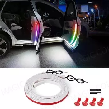 2 шт., гибкие светодиодные ленты для открывания автомобильных дверей, 120 см