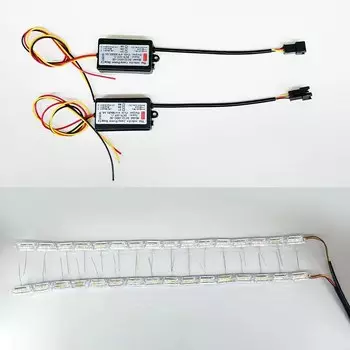 2 шт., Гибкие водонепроницаемые лампы для дневных ходовых огней, 12 В