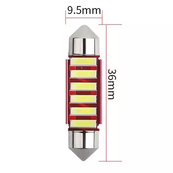 2 шт. гирлянда светодиодов C5W 31, 36, 39, 41 мм, автомобильные фары Canbus 7020SMD, купольный светильник, 12 В, 4000 К, 6000 К, теплый белый, кристально-синий, лампа для номерного знака