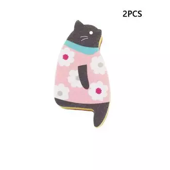 2 шт., губки для мытья посуды SUPEHOMES в форме кошки