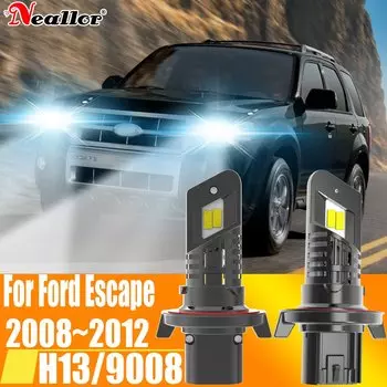 2 шт. H13 9008 светодиодные фары Canbus безошибочные автомобильные лампы высокой мощности белые DRL Противотуманные фонари фотолампы 12 В 55 Вт для Ford Escape 2008 ~ 2012