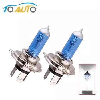 2 шт. H4 галогеновые лампы для фар 100 Вт H7 H1 H3 24 В, белые Автомобильные фары 5000 К, Автомобильные фары