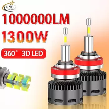 2 шт. H7 H11 LED 360 Canbus 9012 HIR2 H9 H1 H3 H8 H11 HB3 9005 HB4 9006 Светодиодная автомобильная фара 6000K Противотуманная фара 12 В Противотуманные фары Turbo