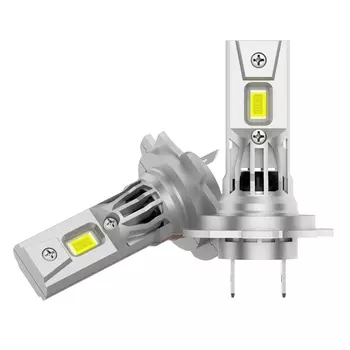 2 шт. H7 светодиодные лампы для автомобильных фар размером 1:1, мини-турбо-фара 5570 CSP Chips, беспроводные светодиодные лампы H4 6500K, белый, 12 В, 24 В