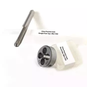 2 шт. HSS Правая метрическая резьба Заглушка и матрица Набор M6 M7 M8 Машина Тонкие резьбовые матрицы Наборы матриц M3 M4 M5x0.8 m4x0.7 m3x0.5