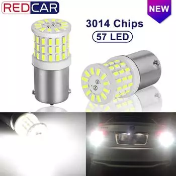 2 шт. керамические светодиодные лампы 1156 BA15S P21W LED 1157 BAY15D P21/5W R5W 1200LM белые автомобильные указатели поворота стоп-сигналы 12 В авто лампа