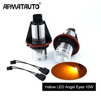 2 шт./компл. 10 Вт для светодиодных чипов, светодиодный маркер «ангельские глазки», белый/синий/красный/оранжевый желтый цвет для BMW E39 E53 E60 E61 E63 E64