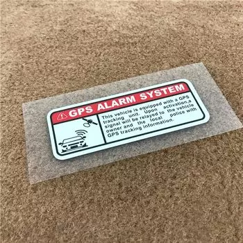 2 шт./компл. автомобильные наклейки, предупреждающие буквы, GPS-сигнализация, охранная мотоциклетная наклейка, противоугонные наклейки, водостойкая светоотражающая наклейка