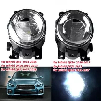 2 шт./компл. автомобильные светодиодные передние противотуманные фары для Infiniti Q50 Q60 Q70L QX50 QX60 QX80 2014-2018