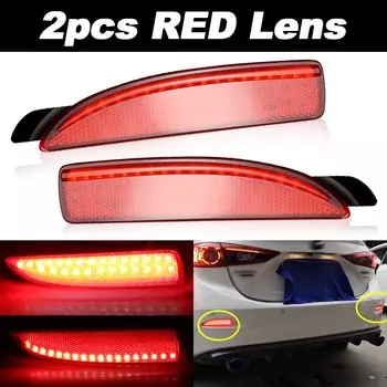 2 шт./компл. автомобильный светодиодный отражатель заднего бампера, стоп-сигнал для Mazda 2 DY 3 Axela BK5P BKEP BK3P 5 CR19 6 Atenza GJ D350-51-5L0C