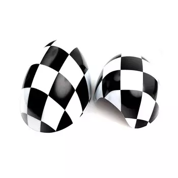 2 шт./компл. чехлы для наружных зеркал заднего вида с черным флагом для MINI Cooper One S JCW F54 F55 F56 F57 F60 2015-2019