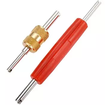 2 шт./компл., инструмент для удаления сердечника штока клапана Schrader для AC R134 R12, инструменты для ремонта автомобильных кондиционеров с двойной головкой