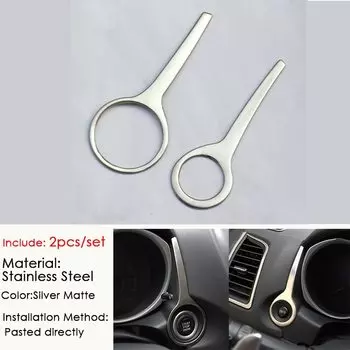 2 шт./компл. нержавеющая сталь интерьер автомобиля зажигания Панель декоративные наклейки на авто-Стайлинг чехол для Mitsubishi ASX авто аксессуары