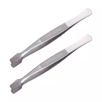 2 шт./компл., пинцет для штампов, инструменты для сбора филателии, пинцет для филателии, щипцы для бровей, пинцет для пайки 10,5