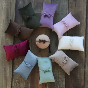 2 шт./компл. реквизит для фотосъемки новорожденных ребенка позирует мини-подушка повязка на голову повязка для волос