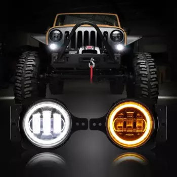 2 шт./комплект, 4-дюймовые передние противотуманные фары для Jeep Wrangler JL 2018-2020 с/без глаз ангела