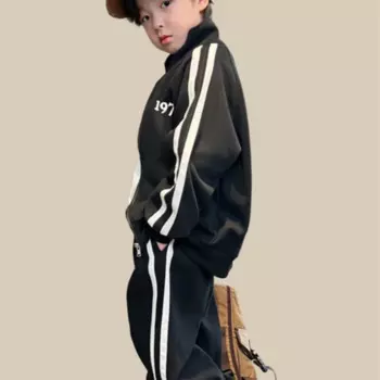 2 шт./комплект, детский хлопковый спортивный костюм, кофта и штаны