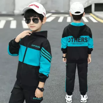 2 шт./комплект, детский хлопковый спортивный костюм с защитой от ветра