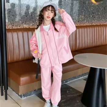 2 шт./комплект, детский хлопковый спортивный костюм, кофта и штаны