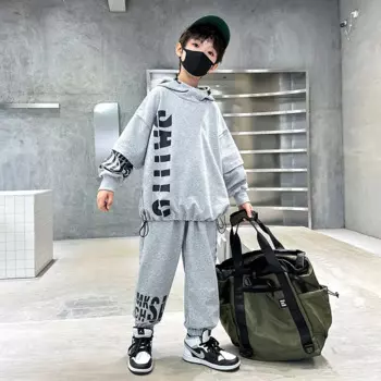 2 шт./комплект, детский хлопковый спортивный костюм для мальчиков