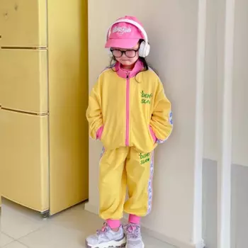 2 шт./комплект, детский хлопковый спортивный костюм, кофта и штаны