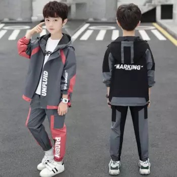 2 шт./комплект, хлопковый спортивный костюм для мальчиков