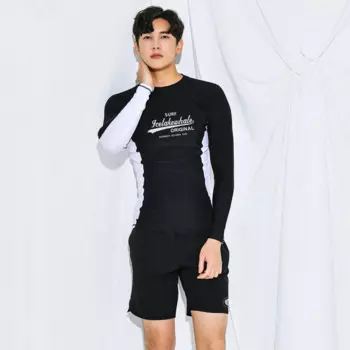 2 шт./комплект, Мужская футболка с длинным рукавом и шорты