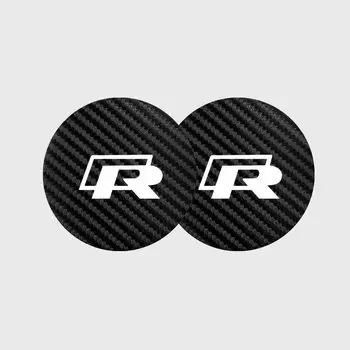 2 шт. кожаные подставки для чашки с водой, противошумная подушка для Volkswagen R Touran Scirocco Passat Amarok T5 Phaeton Teramont Magotan
