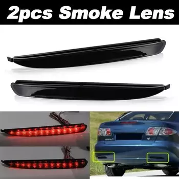 2 шт. красный/дымовая линза, задний бампер, задний фонарь для Mazda 6 2003-2008, автомобильный отражатель, стоп-сигнал, ходовые огни OEM: DBA-GG3S/DBA-GG3P