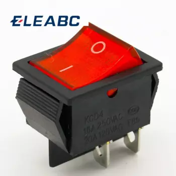 2 шт., красный кулисный переключатель ELEABC KCD 250В 16А