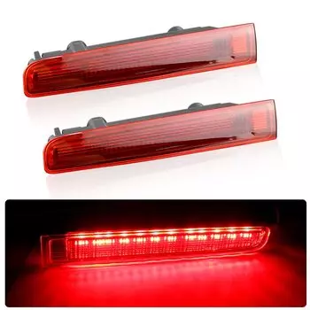 2 шт. красный светодиодный 3-й задний стоп-сигнал высокого уровня для VW для Volkswagen Transporter T5 T6, задний стоп-сигнал двери сарая, автомобильные аксессуары
