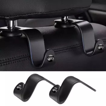 2 шт. крючки для заднего сиденья автомобиля, крючок-органайзер для эмблемы автомобиля для Audi SLINE RS S TT QUATTRO A1 A2 A3 A4 A5 A6 A7 A8 Q1 Q2 Q3 Q4 Q5 Q6 Q7