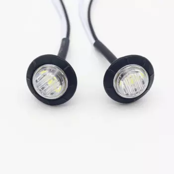 2 шт., круглые габаритные огни для грузовиков, 12 В, 3 светодиода, 3/4 дюйма