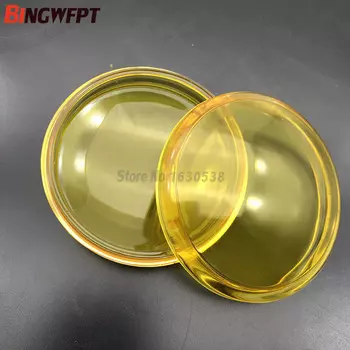 2 шт., круглый диаметр 90 мм, противотуманные фары, желтые противотуманные фары, закаленное стекло для Dacia Duster Sandero Logan Dokker Lodgy