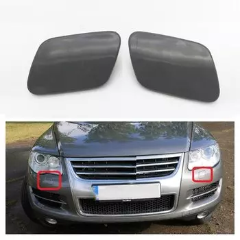 2 шт., крышка переднего бампера для VW Touareg 2002, 2003, 2004, 2005, 2006, крышка омывателя фар
