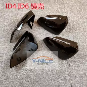 2 шт., крышка зеркала бокового крыла для VW ID4 ID6 2021 2022 2023 2024, замена зеркала заднего вида левый правый глянцевый черный