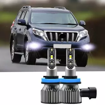 2 шт., лампы для противотуманных фар для Toyota Land Cruiser Prado 150 J150 LC150 2010 -2017, белые Противотуманные фары Canbus