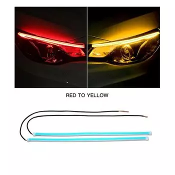2 шт. Led DRL Габаритные огни указатель поворота DRL светодиодные полосы света автомобиля аксессуары тормозной Габаритные огни светодиодные фары для автомобиля