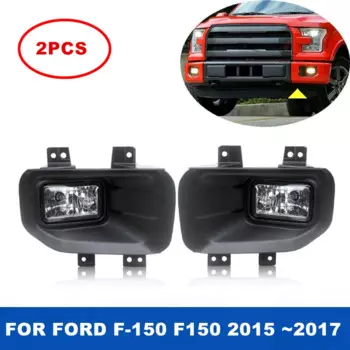 2 шт. левые и правые автомобильные передние противотуманные фары для FORD F-150 F150 2015 2016 2017 галогенные прозрачные линзы ходовые огни